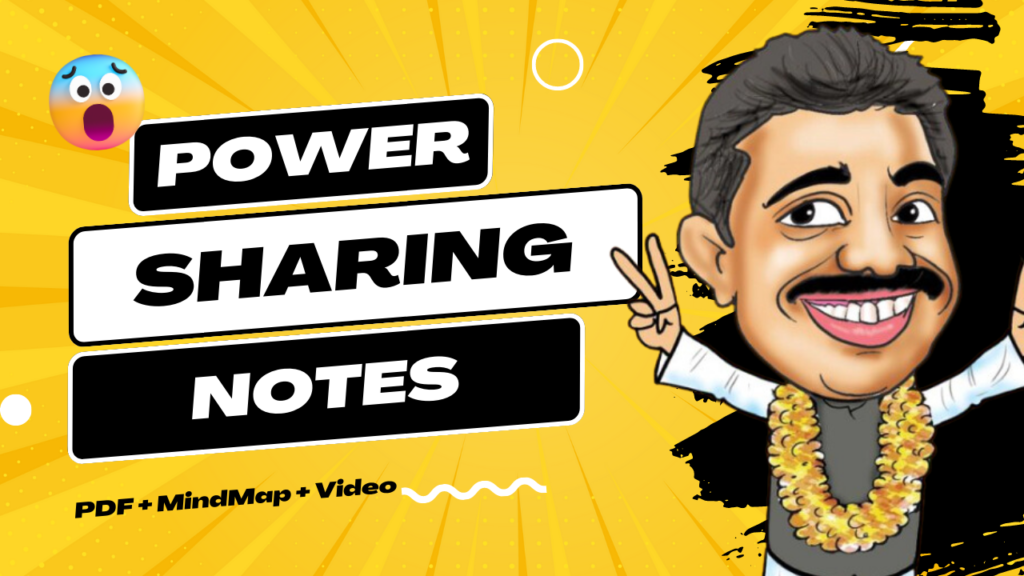 Power sharing notes with mindmap and animated youtube video