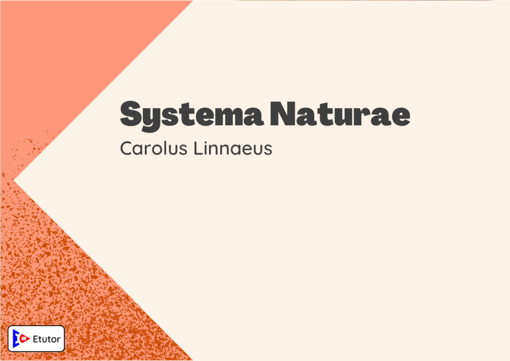 systema naturea Carolus Linnaeus