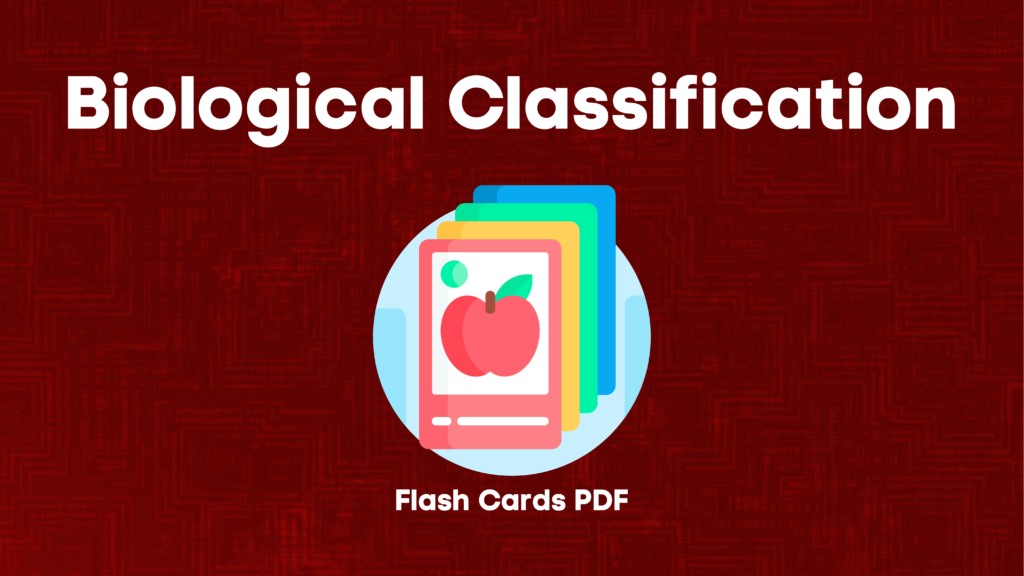 Biological Classification Class 11 Biology Flash Cards PDF